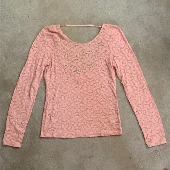 Urban Outfitters Knit Lace Long Sleeve Top - Picture 1 of 2